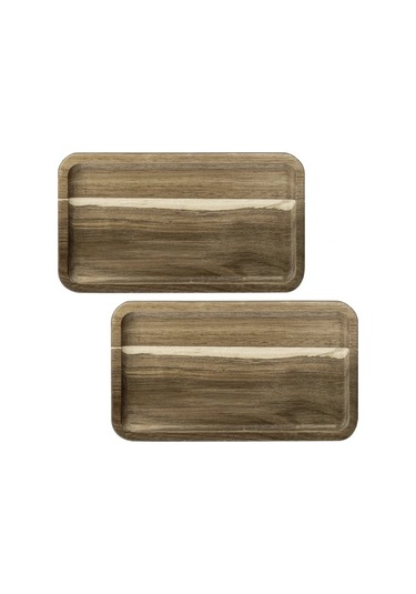 Naturalove Akasya Sunum Tabağı - 2'li / Dikdörtgen