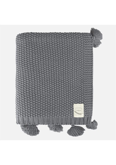 Coco Pirinç Örgü Ponponlu Triko Tv Battaniyesi Throw Koltuk Şalı (538861666)-130X170