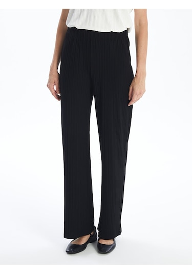 Lcw Kadın Beli Lastikli Düz Pantolon Antrasit