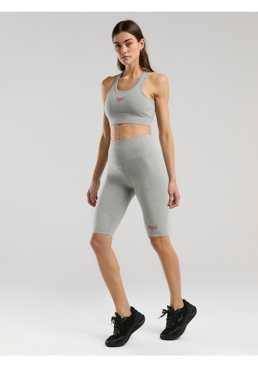 Everlast Ever Essentials Gri Melanj Kadın Biker Tayt Gri Melanj