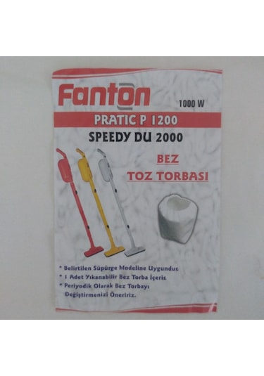 Fantom Pratik P1200 Dik Süpürge Bez Torba 10 Adet