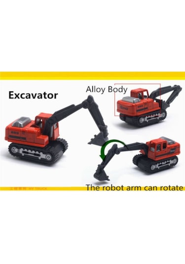 Birlik Oyuncak Alloy Model 1 64 Ölçek 6'lı İnşaat Araçları Seti