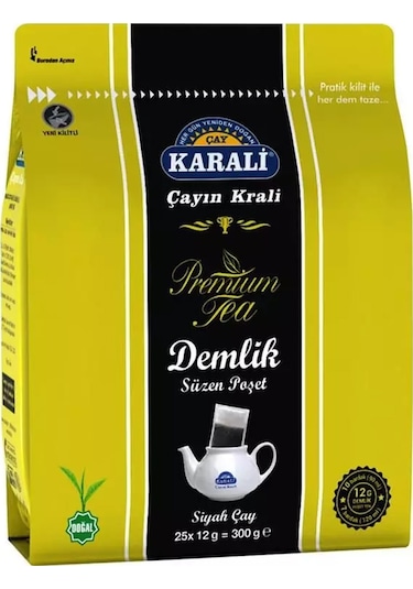 Karali Premium Siyah Demlik Poşet Çay 25 x 12 G