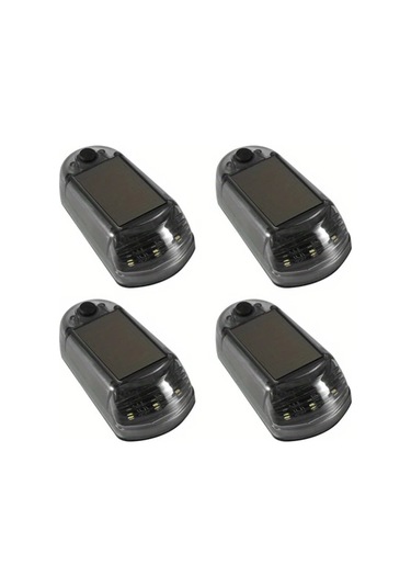 Dashanshop 2/4 Adet Araç Led Güneş Enerjili Işık Dekoratif Ortam Aydınlatma Çarpışma Önleyici Güvenlik Oto Motosiklet Aksesuar