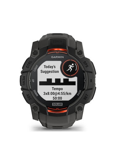 Garmin Instinct 3 50 Mm, Solar Kömür Siyahı Siyah - Yeşil