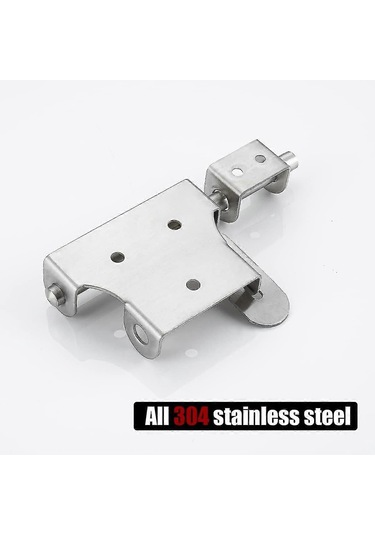 Sürgülü Kapı Mandalı 6 İnç, Kilit Delikli Kalınlaştırılmış 304 Pa