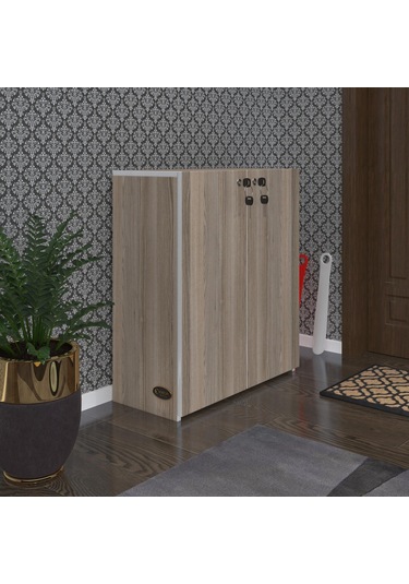 Kenzlife Ayakkabılık Ayakkabı Dolabı Kilitli Gutan Crd 080 70 32 Kapaklı Ofis Dolabı