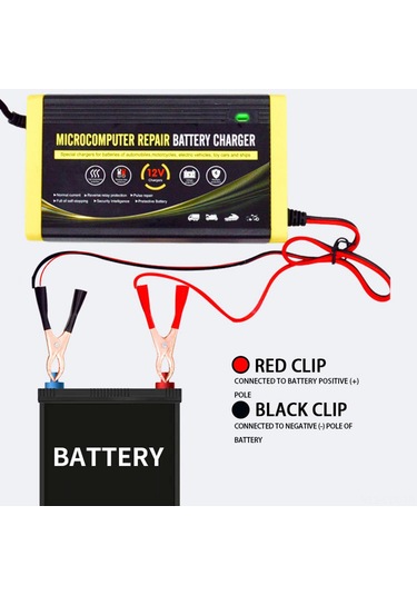 Ranyeek 12v 6a Akıllı Tamir Edici Akü Şarj Cihazı, Otomobil Motosiklet, Kurşun Asit Akü, Avrupa Şarjı 110-240v