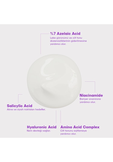 She Vec Shine On You Azelaik Asit Hassas Ciltler İçin Akne ve Leke Karşıtı Bariyer Koruyucu Krem 30 ML