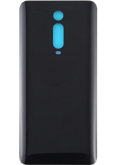 Xiaomi Mi 9t Logolu Pil Kapağı - Lens Hariç - Siyah Siyah