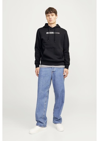 Jack & Jones 12233599 Erkek  Siyah Sweatshirt