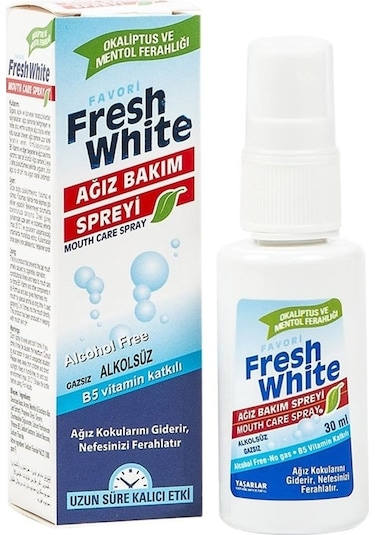 Fresh White Koku Giderici ve Önleyici Ağız Bakım Spreyi 30 ML