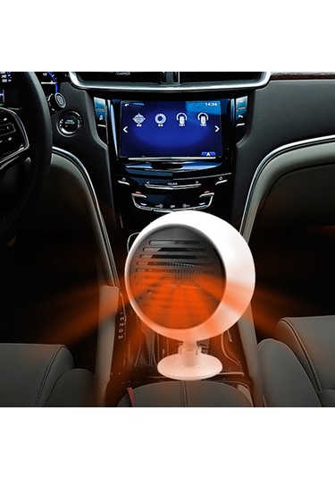 Geeksen Taşınabilir Oto Kaloriferi Küresel Oto Kaloriferi Kış Buz Çözme Buğu Çözücü Beyaz