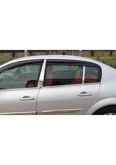 Renault Megane 2 Krom Kapı Direği 4 Parça 2003-2008 Paslanmaz Cam Direği