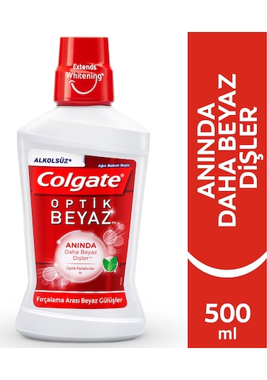 Colgate Optik Beyaz Alkolsüz Ağız Bakım Suyu 500 ML