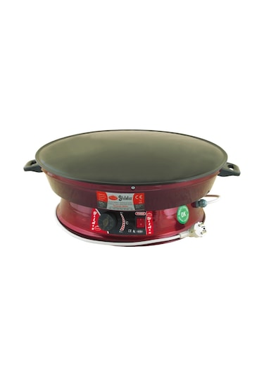 Yıldız YK-025 2000 W Lüks Termostatlı Katmer Sacı Kırmızı - Siyah