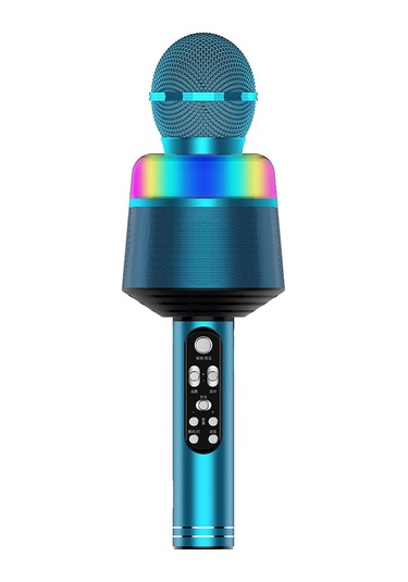 Gajeena Q008 Bluetooth Mikrofon Hoparlör 2'li 1, Ses Değiştirme Ve Arka Plan Sesini Kaldırma, Tf Kart Desteği Kart Yok , Usb Şarjlı, Renkli Led Işıklı