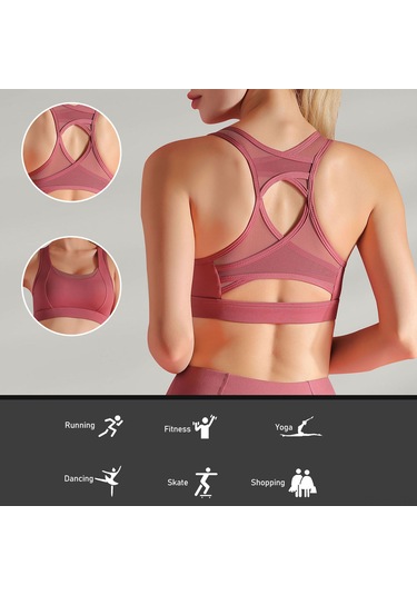 Wezone Kadınlar İçin Nefes Alabilen Spor Sütyeni: Yoga, Koşu Ve Antrenman İçin Şık Ve Rahat Tasarım Açık Mavi