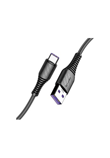 Awei Cl-69 5a Tip-c / Usb-c Akıllı Hızlı Şarj Kablosu, Uzunluğu: 1m Siyah
