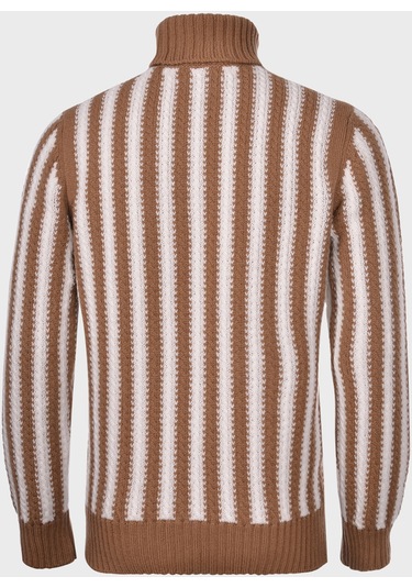 Gran Sasso Erkek Kazak 13121 22647 117 Kahve Kahverengi