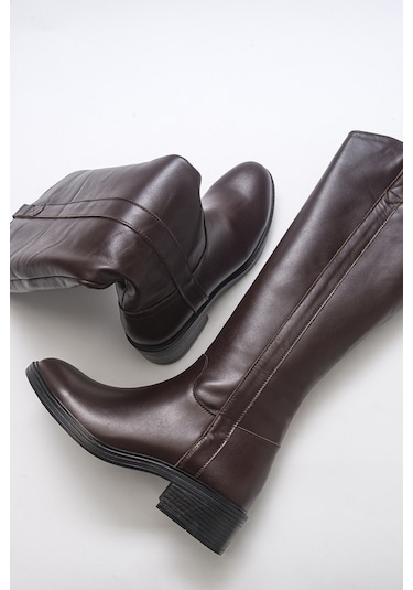 Luvishoes Acro Kahve Cilt Hakiki Deri Kadın Çizme Kahverengi