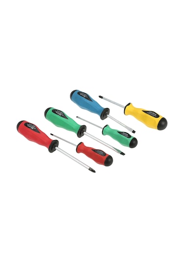 Padalink Penggong 6 Parça Tornavida Seti: Ph2/ph1/ph0 Çapraz, Sl6/sl5/sl3 Düz Uçlu, Kaymazsız Uç Ve Ergonomik Saplı Tamir Aletleri