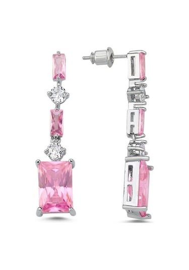 Merano Design Amy Pembe Küpe Çok Renkli
