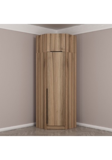 Kale 1 Kapaklı Köşe Dolap + Yüklük Dore Dore Plus 255cm Ceviz