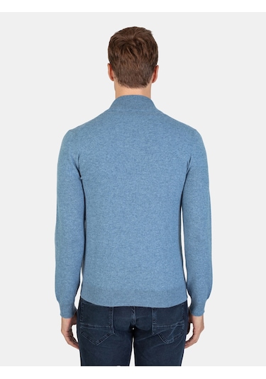 Karaca Erkek Regular Fıt Triko Kazak-mavi 113301202-42 Mavi