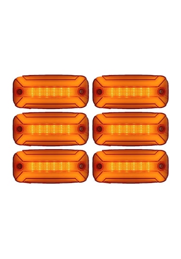 6 Adet Neon Ledli Yan Dorse Kasa Lambası 12-24 Volt Melek Kanadı