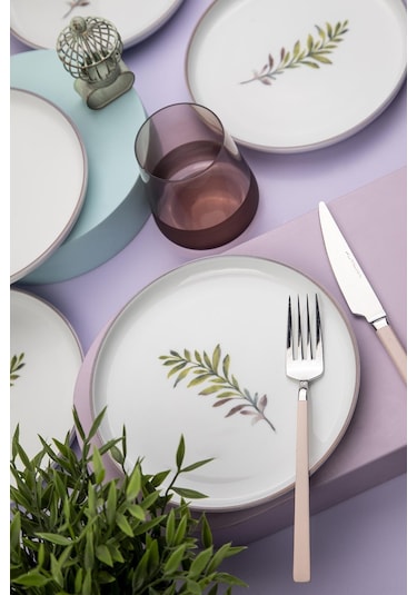 Kütahya Porselen Moderna 6 Kişilik 19 Cm Pasta Takımı Comfort