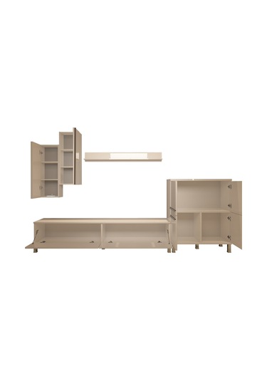 Decoraktiv Eko 6 Mdf Std Krom Ayaklı Tv Ünitesi Tv Sehpası Beyaz