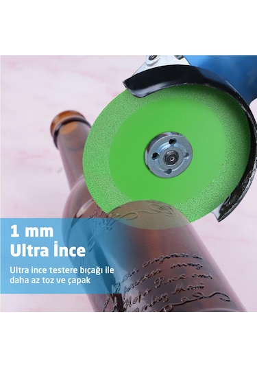 Cam Seramik Şişe Kesme Taşlama Elmas Diski 100 Mm