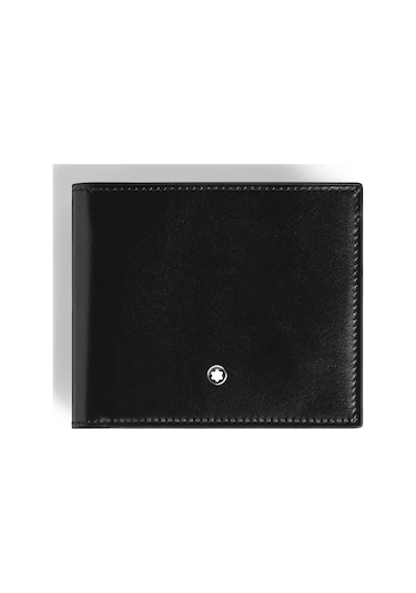 221324 Montblanc Meisterstück 8 Cc Siyah / Mavi Deri Cüzdan Çok Renkli