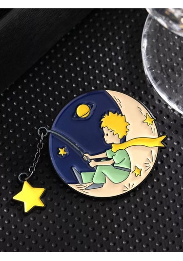 Proshik Küçük Prens Broş Küçük Rozet 242630018 Gri