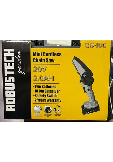 Robustech CS-100 20V 2.0Ah Akülü Zincirli Ağaç Kesme