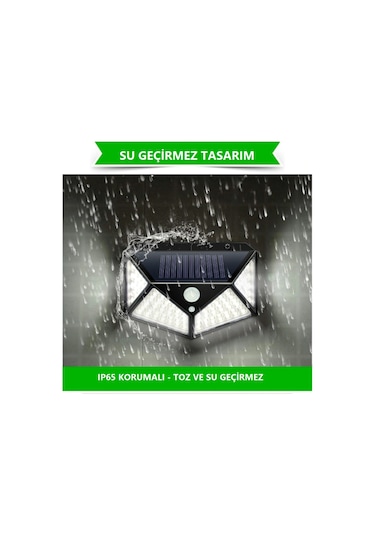 4 Adet 100 Led Solar Sokak Lambası 3 Modlu Güneş Enerjili Lamba