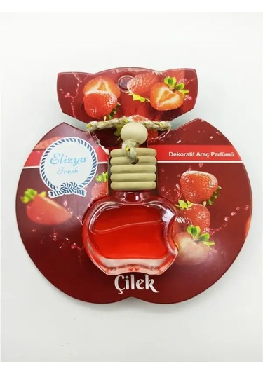Elizya Fresh Elma Şişe Askılı Araç Kokusu 2 Adet Çilek Kokulu