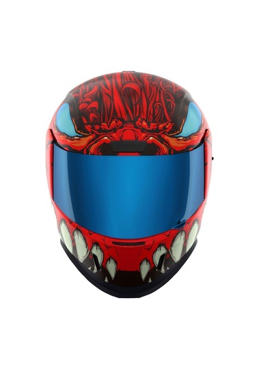 Icon Airform Manik Rr Mıps Kapalı Motosiklet Kaskı Siyah Kırmızı Mavi Siyah - Kırmızı