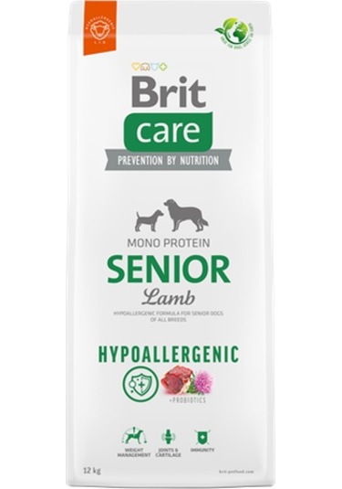 Brit Care Yaşlı Köpekler İçin, Tek Proteinli, Hipoalerjenik, Kuzu Etli Kuru Mama 12 Kg