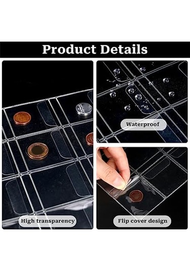 Anjiexun Madeni Para Albümü Koleksiyon Kolleksiyon Kılıfları İçin 9 Delikli Madeni Para Koleksiyon Sayfaları Şeffaf Anjiexun Madeni Para Albümü Koleksiyon Kolleksiyon Kılıfları İçin 9 Delikli Madeni Para Koleksiyon Sayfaları Şeffaf
