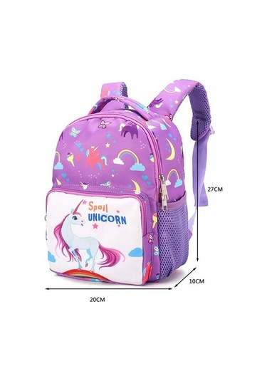 Three Beans Okula Dönüş Çocuklar Anaokulu Sırt Çantası Çocuk Erkek Kız Karikatür Unicorn Sırt Çantası Okul Kitap Çanta Mor 57ıjaz Mor