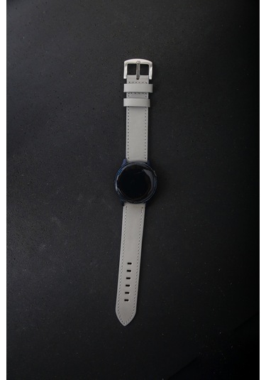 Hakiki Deri 20mm Akıllı Pimli Saat Kordonu Gri