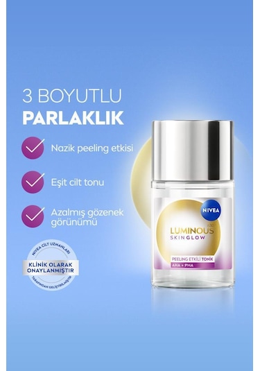 Luminous630 Skin Glow Peeling Etkili Tonik 100ml, Parlaklık, Eşit Cilt Tonu, Aha Pha, Aloe Vera