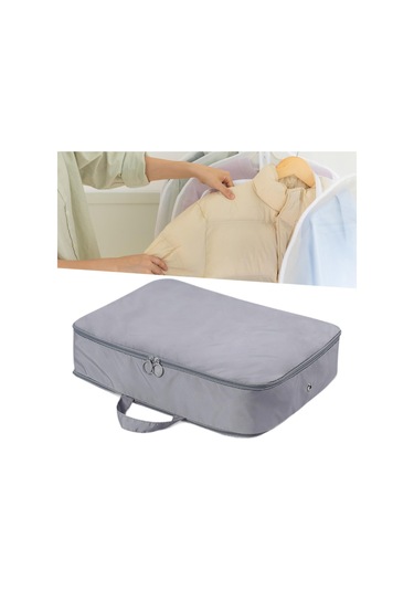 Homyl Yorgan Saklama Çantası Kendini Sıkıştırma Gri