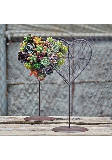 Pazly Tel Suntek Standı Metal Kalp Demir Çerçeve Asılı Aksesuar
