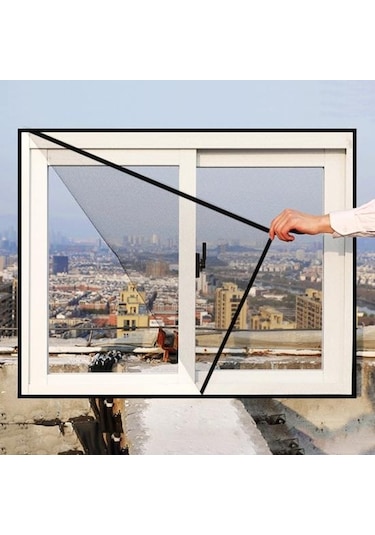 Ev Anti Sivrisinek Böcek Kapı Pencere Net Su Geçirmez Yapışkanlı Netleştirme Örgü Ekran 100 120cm