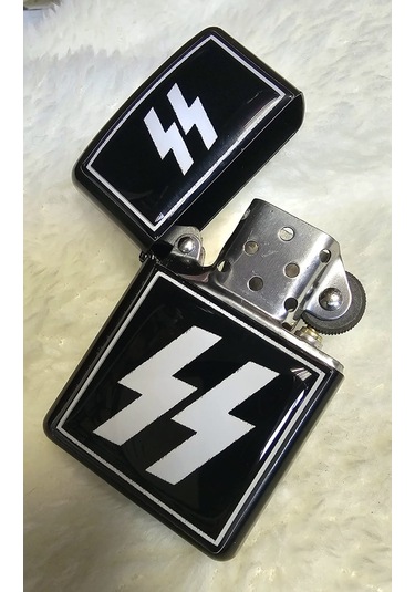 Dükkan Design Waffen Ss Schutzstaffel Logo Benzinli Çakmak Siyah
