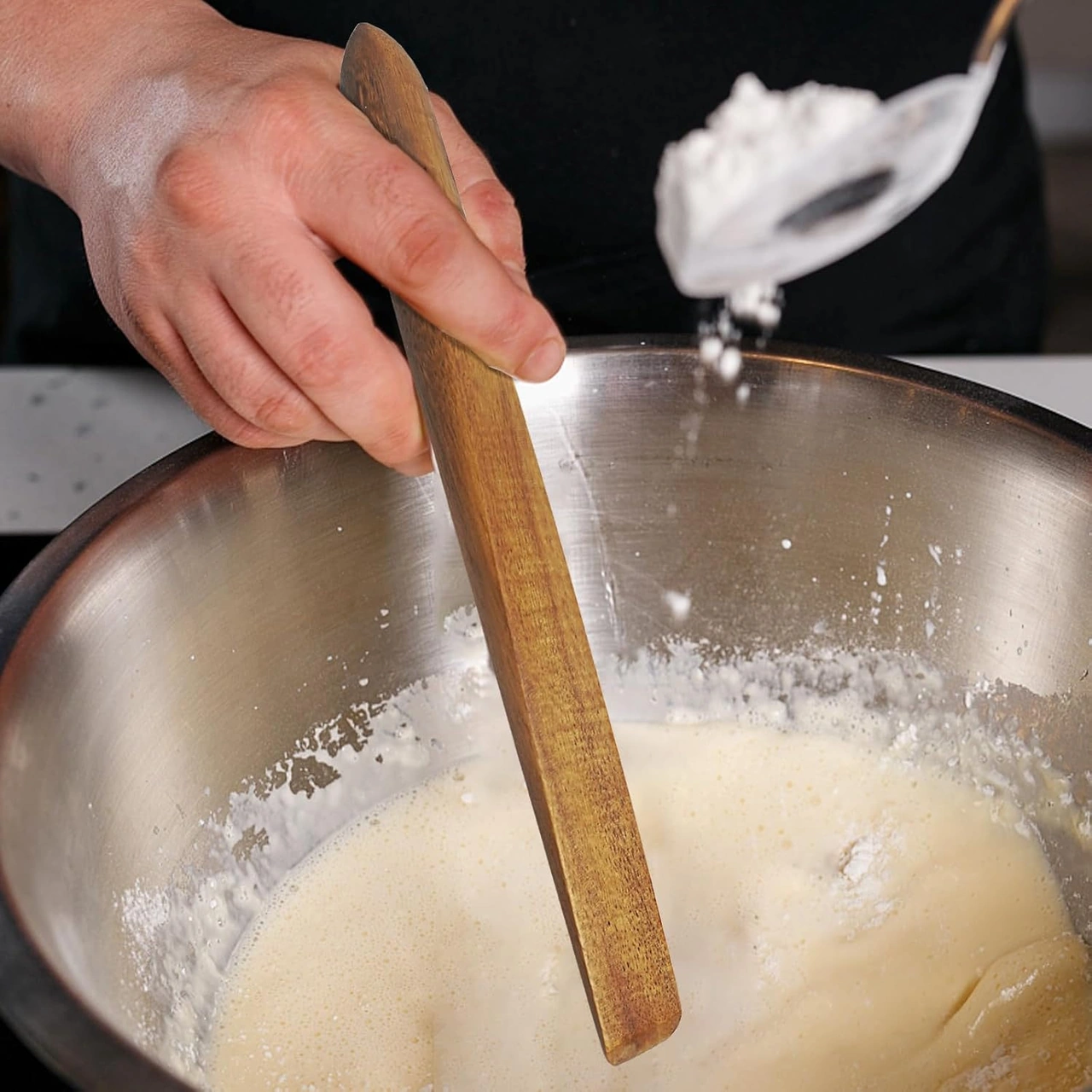 Yuntech01 28 Cm Akasya Ahşap Hamur Karıştırıcı - Ev Fırın Ve Kamp Mutfakları İçin Dayanıklı, Smooth Yuvarlak Ve Düz Uçlu Pastane Gereci Ahşap Rengi