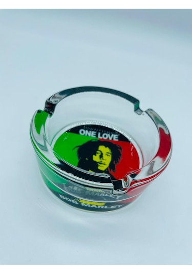 Alcan Marka Cam Küllük Isıyadayanıklı Bobmarley Kültablası //85mm